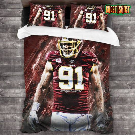 Machine Washable NFL Washington Redskins Football Team Logo Bedding Set