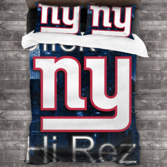 NFL New York Giants Blue White Bedding Set
