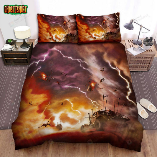 Mad Max Fury Road Movie Fire Storm Poster Bed Sheets Duvet Cover Bedding Set