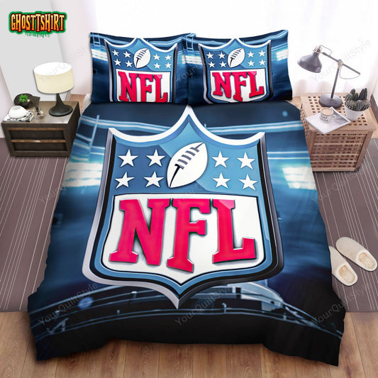 Madden Nfl 3D Digital Logo Bed Sheets Duvet Cover Bedding Set