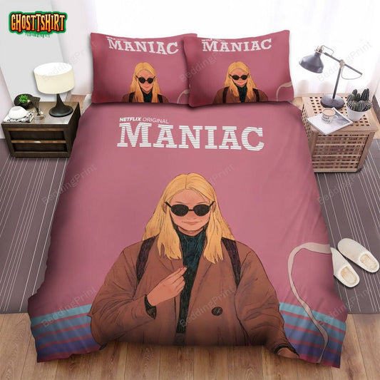 Maniac (2018) Movie Illustration 4 Bed Sheets Duvet Cover Bedding Set