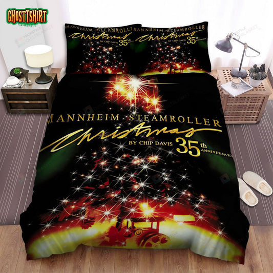 Mannheim Steamroller Band Album Christmas Bed Sheets Spread Comforter Duvet Cover Bedding Set