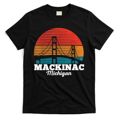 Mackinac Bridge Souvenir Mackinaw Island Retro Michigan T-Shirt