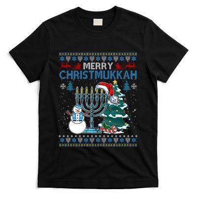 Merry Christmukkah Jewish Hanukkah Christmas Ugly T-Shirt