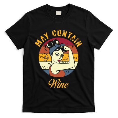 May Contain Wine Shirts Funny Wine Tasting Red Wine Lover T-Shirt