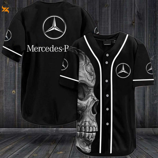 Mercedes-Benz Skull Baseball Jersey - lylyprint.com