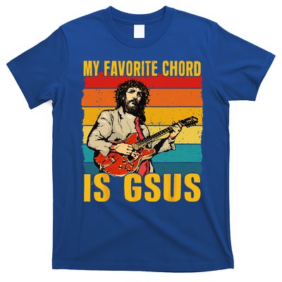 My Favorite Chord Is Gsus Jesus Playing Guitar Vintage T-Shirt