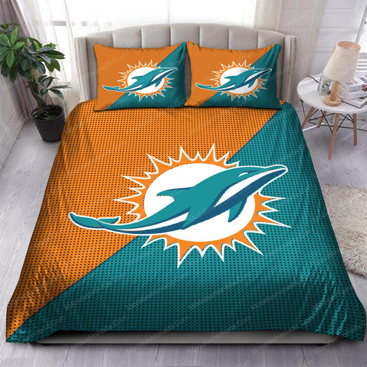NFL Miami Dolphins Aqua Orange Bedding Set