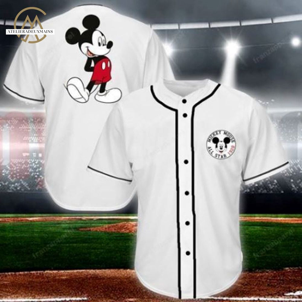 Mickey Mouse All Star Baseball Jersey Shirt - Disney Trip 2023 - Family Vacation Shirt - Bafud