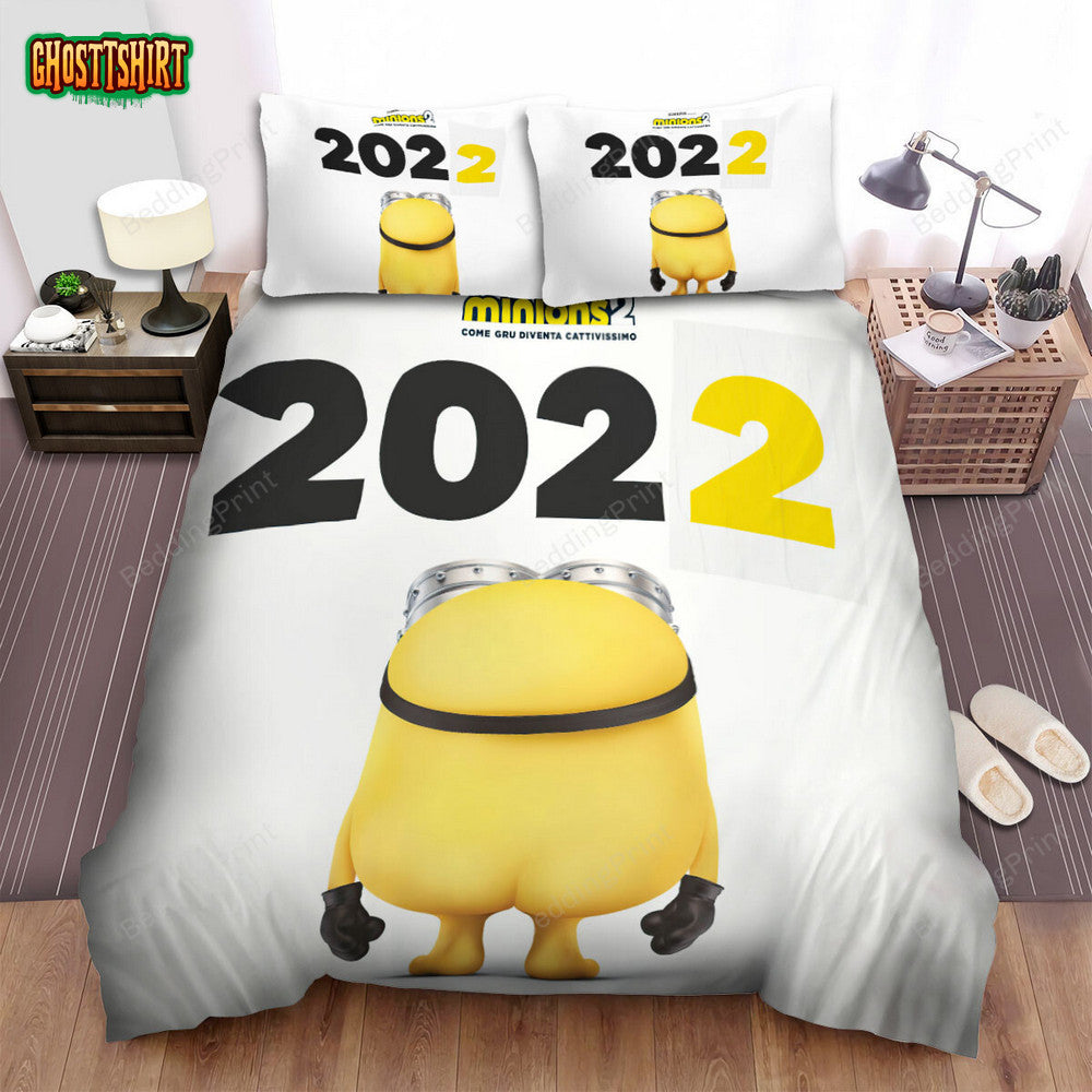 Minions The Rise Of Gru (2022) Poster Movie Poster Bed Sheets Duvet Cover Bedding Set