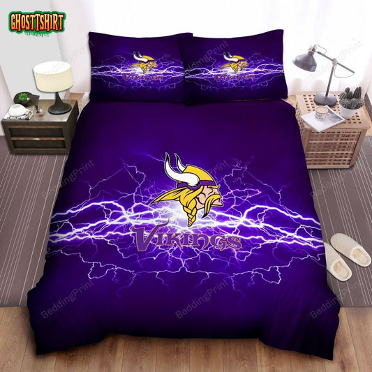 Minnesota Vikings Bed Sheets Spread Duvet Cover Bedding Set