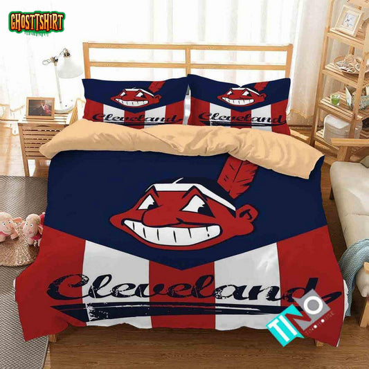 Mlb Cleveland Indians 1 Logo 3D Personalized CustomizedBedding Set