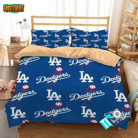 MLB Los Angeles Dodgers 1 Logo 3D Personalized CustomizedBedding Set