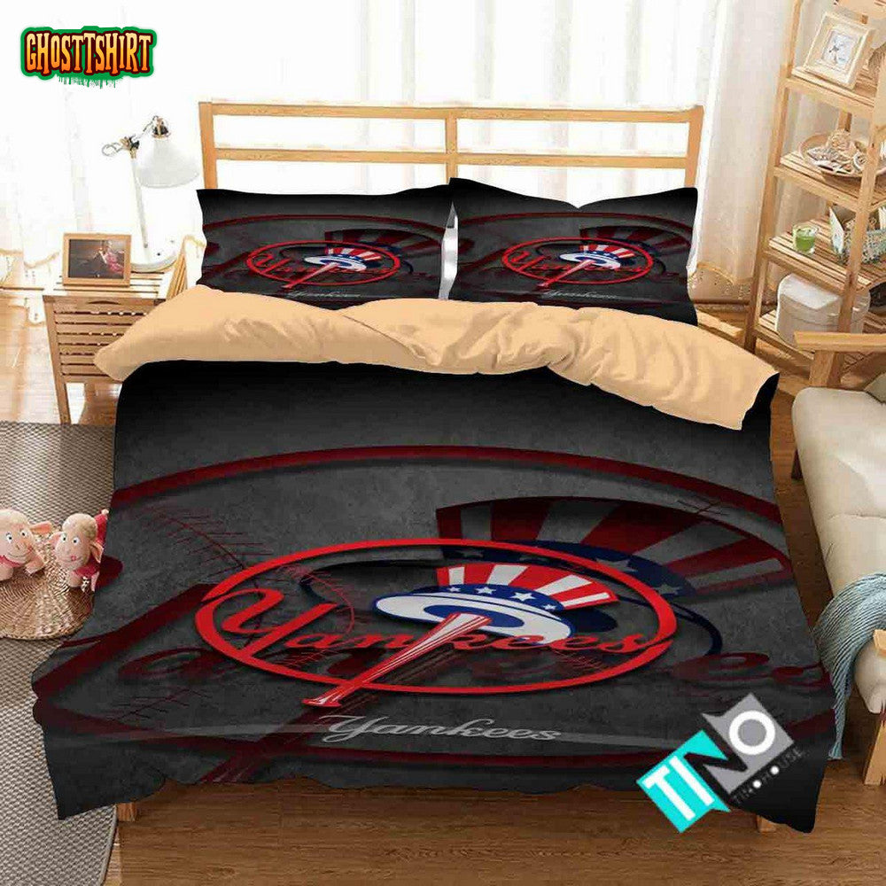MLB New York Yankees 1 Logo 3D Personalized CustomizedBedding Set