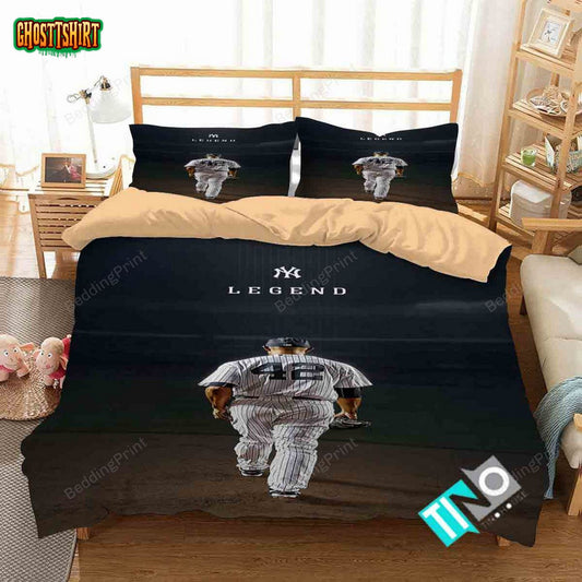Mlb New York Yankees 2 Logo 3D Duvet Cover Bedding Set