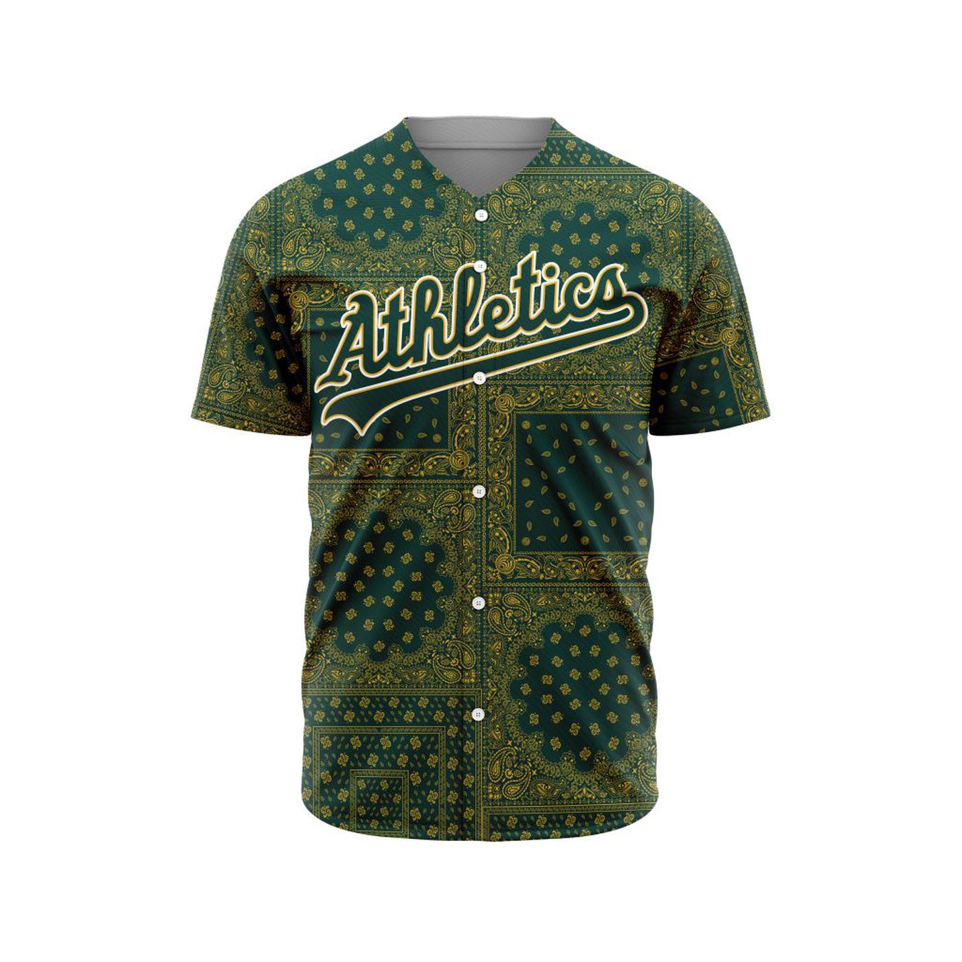 MLB Oakland Athletics Special Paisley Design Baseball Jersey Gift for Men Women - Bafud