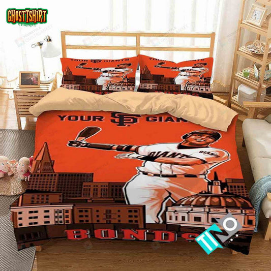 Mlb San Francisco Giants 1 Logo 3D Duvet Cover Bedding Set