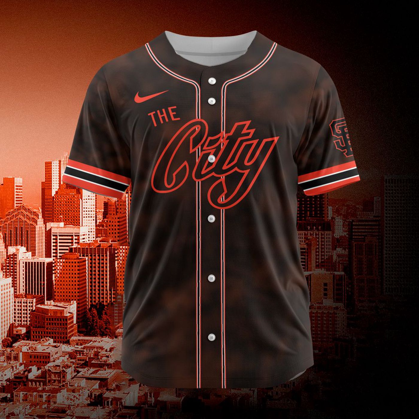 MLB San Francisco Giants Personalized City Connect Concept Design Baseball Jersey Gift for Men Women - Bafud