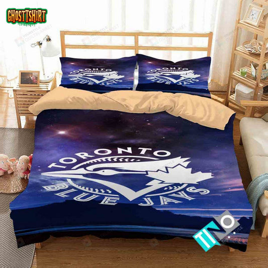 Mlb Toronto Blue Jays 3 Logo 3D Duvet Cover Bedding Set
