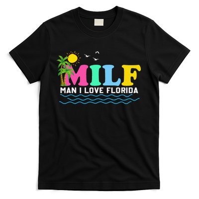 MILF Man I Love Florida Beach Summer Vacation Palm Tree T-Shirt