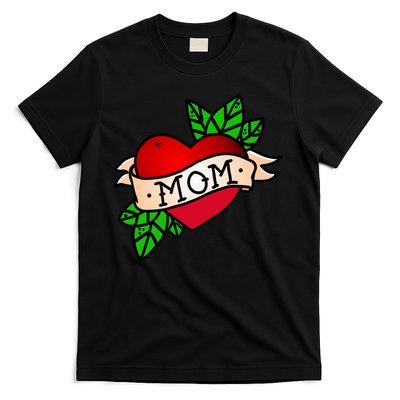 Mom Heart Tattoo Love T-Shirt
