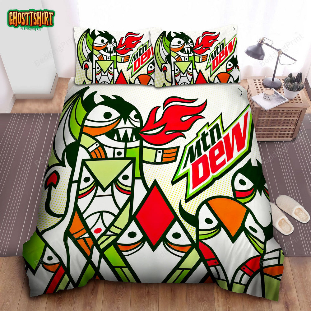 Mountain Dew Green Label Art Bed Sheets Duvet Cover Bedding Set
