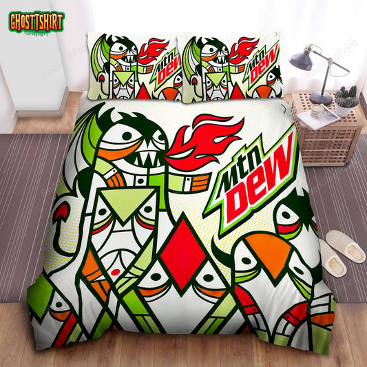 Mountain Dew Green Label Art Bed Sheets Duvet Cover Bedding Set