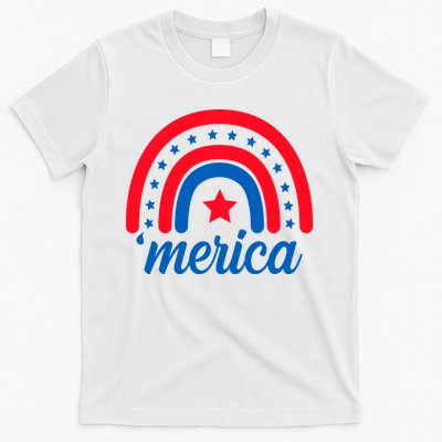 Merica Rainbow 4th Of July Celebration T-Shirt