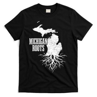 Michigan Roots Vintage Pride State Map Gift T-Shirt