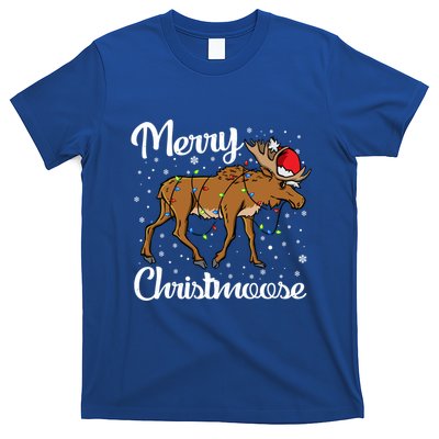 Moose Santa Claus Merry Christmoose Moose Santa Christm Gift T-Shirt