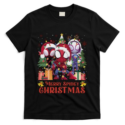 Merry Spidey Christmas Funny Super Hero Santa Claus T-Shirt