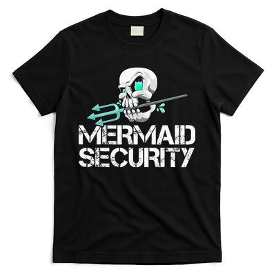 Mermaid Security Pirate Skull Swim Team Swimmer T-Shirt