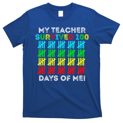 My Teacher Survived 100 Days Of Me 100 Days Of School Gift T-Shirt