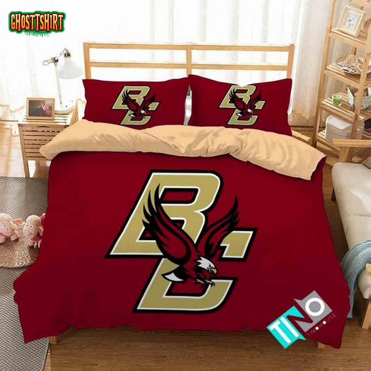 Ncaa Boston College Eagles 1 Logo N 3D Duvet Cover Bedding Set