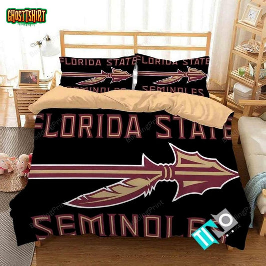 Ncaa Florida State Seminoles Logo Duvet Cover Bedding Set