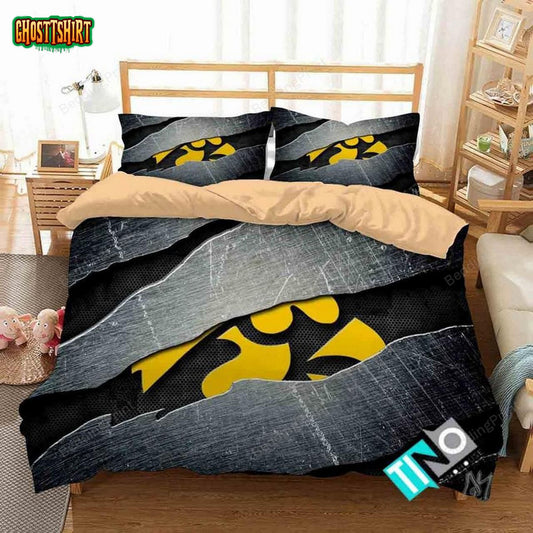 Ncaa Iowa Hawkeyes 1 Logo N 3D Duvet Cover Bedding Set