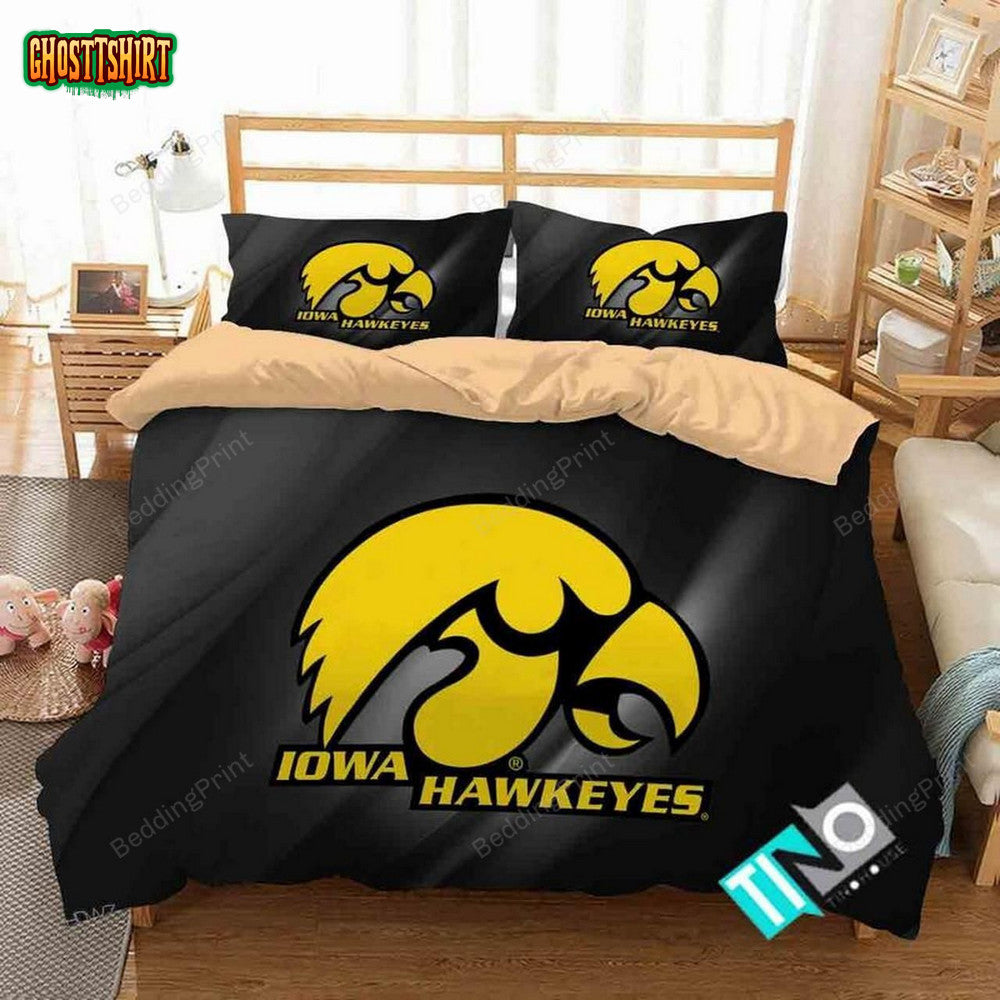 Ncaa Iowa Hawkeyes 2 Logo N 3 Duvet Cover Bedding Set
