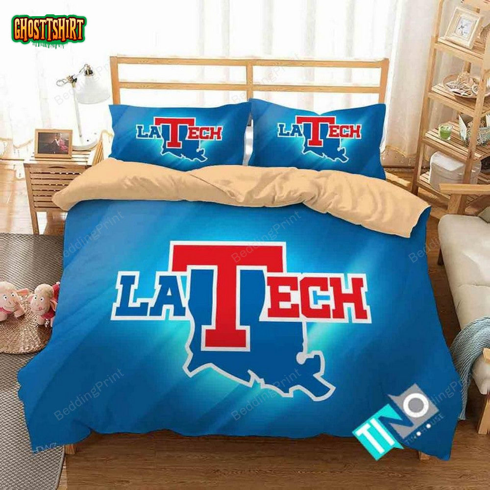 Ncaa Louisiana Tech Bulldogs Logo Bedding Set