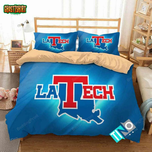 Ncaa Louisiana Tech Bulldogs Logo Bedding Set