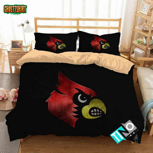 NCAA Louisville Cardinals 1 Logo N 3D PersonalizedCustomized Bedding Set