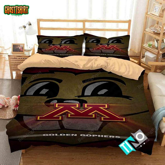 Ncaa Minnesota Golden Gophers 1 Logo Customize Duvet Cover Bedding Set