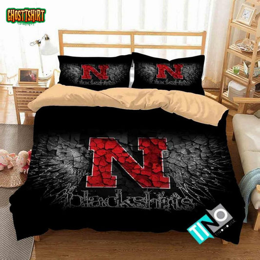 Ncaa Nebraska Cornhuskers Logo 3D Printed Duvet Cover Bedding Set