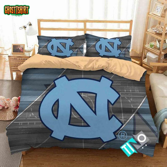 Ncaa North Carolina Tar Heels 2 Logo N 3D Duvet Cover Bedding Set