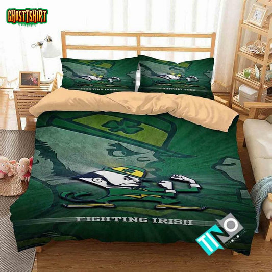 Ncaa Notre Dame Fighting Irish 1 Logo D 3D Duvet Cover Bedding Set