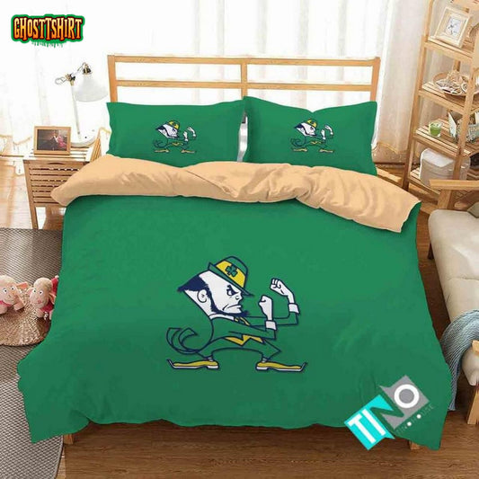 Ncaa Notre Dame Fighting Irish 1 Logo N 3D Duvet Cover Bedding Set