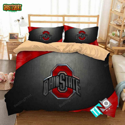 Ncaa Ohio State Buckeyes 1 Logo N 3D Duvet Cover Bedding Set