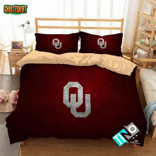 Ncaa Oklahoma Sooners Logo Bedding Set