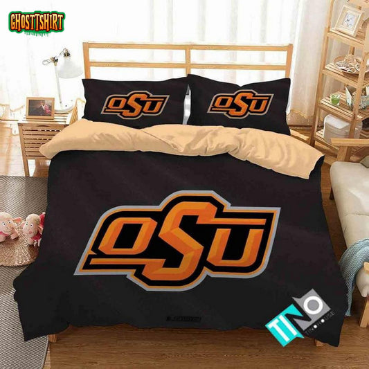 NCAA Oklahoma State Cowboys 1 Logo N 3D PersonalizedCustomized Bedding Set