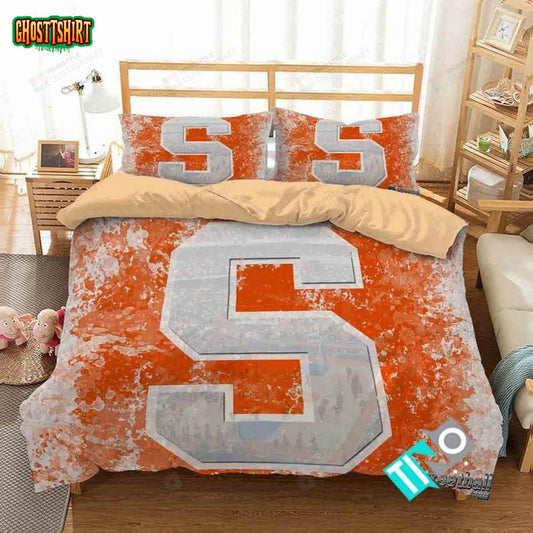 Ncaa Syracuse Orange Logo 3D Printed Bedding Set