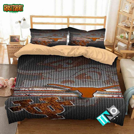 Ncaa Texas Longhorns 2 Logo D 3D Duvet Cover Bedding Set